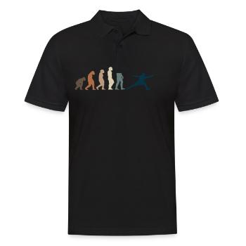 Fechten - Männer Poloshirt - Schwarz - Vorne - Kai (181cm)