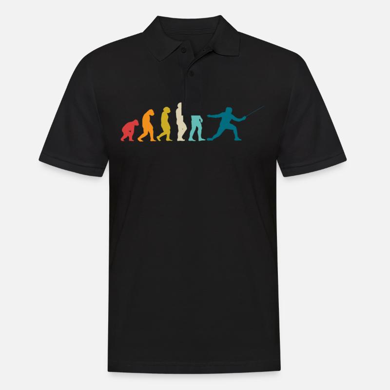 Fechten - Männer Poloshirt - Schwarz