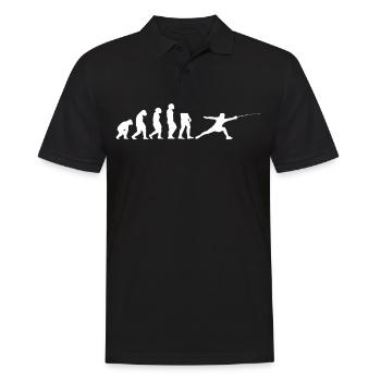 Fechten - Männer Poloshirt - Schwarz - Vorne - Kai (181cm)