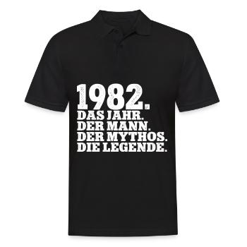 1982 Männer Geburtstag - Männer Poloshirt - Schwarz - Vorne - Kai (181cm)