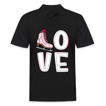 Eislaufen - Männer Poloshirt - Schwarz - Vorne - Kai (181cm)
