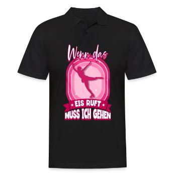 Eislaufen - Männer Poloshirt - Schwarz - Vorne - Kai (181cm)