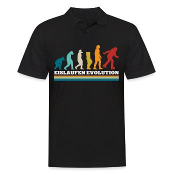 Eislaufen - Männer Poloshirt - Schwarz - Vorne - Kai (181cm)