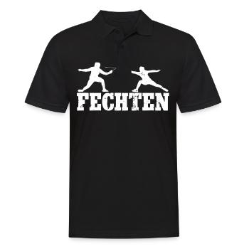 Fechten - Männer Poloshirt - Schwarz - Vorne - Kai (181cm)