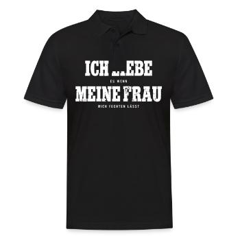 Fechten - Männer Poloshirt - Schwarz - Vorne - Kai (181cm)