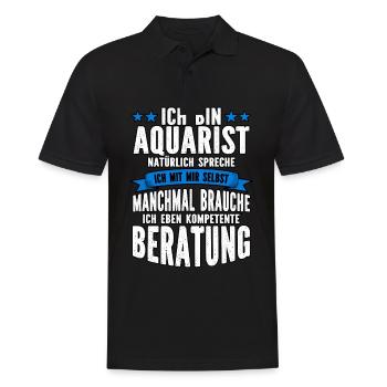 Aquarianer - Männer Poloshirt - Schwarz - Vorne - Kai (181cm)
