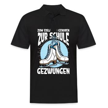 Eislaufen - Männer Poloshirt - Schwarz - Vorne - Kai (181cm)