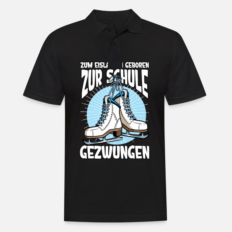 Eislaufen - Männer Poloshirt - Schwarz
