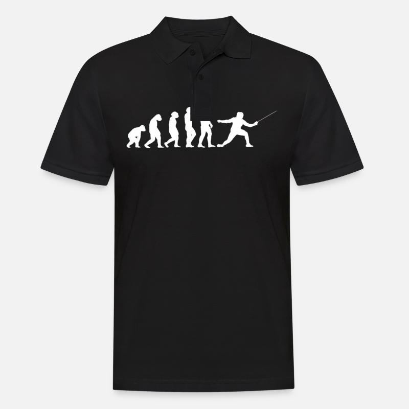 Fechten - Männer Poloshirt - Schwarz