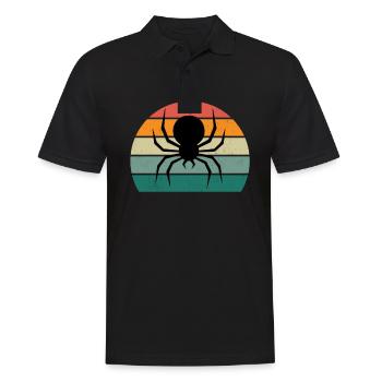 Araignées Toile d’araignée pattes d’arachnides 8 araignées - Polo Homme - noir - Devant - Kai (181cm)