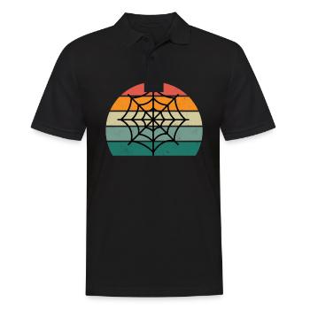Spinnen Spinnennetz Netz arachnide Beine 8 Spinne - Männer Poloshirt - Schwarz - Vorne - Kai (181cm)