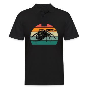 Spiders Spider web web arachnid legs 8 spider - Men's Polo Shirt - black - Front - Kai (181cm)