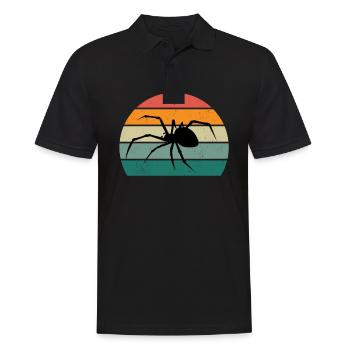 Spiders Spider web web arachnid legs 8 spider - Men's Polo Shirt - black - Front - Kai (181cm)