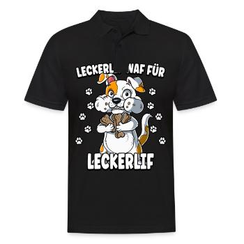 Hunde Spruch Lustig - Männer Poloshirt - Schwarz - Vorne - Kai (181cm)