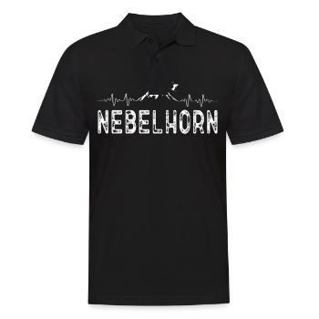 Skifahren Ski Nebelhorn - Männer Poloshirt - Schwarz - Vorne - Kai (181cm)