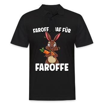 Hase Karotte - Männer Poloshirt - Schwarz - Vorne - Kai (181cm)