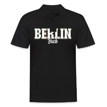 Berlin Buch - Männer Poloshirt - Schwarz - Vorne - Kai (181cm)