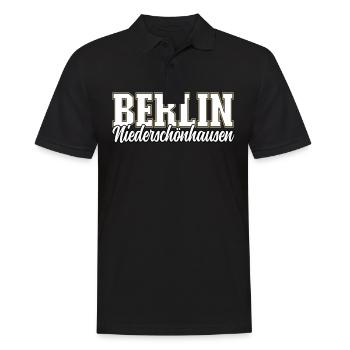 Berlin Niederschönhausen - Männer Poloshirt - Schwarz - Vorne - Kai (181cm)
