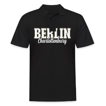 Berlin Charlottenburg - Männer Poloshirt - Schwarz - Vorne - Kai (181cm)