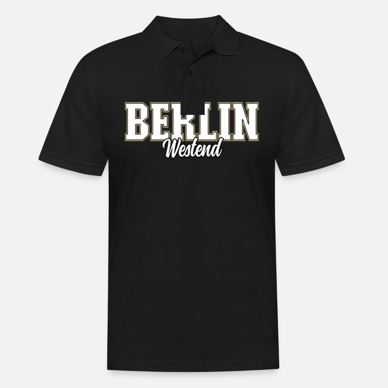 Berlin Westend - Männer Poloshirt - Schwarz