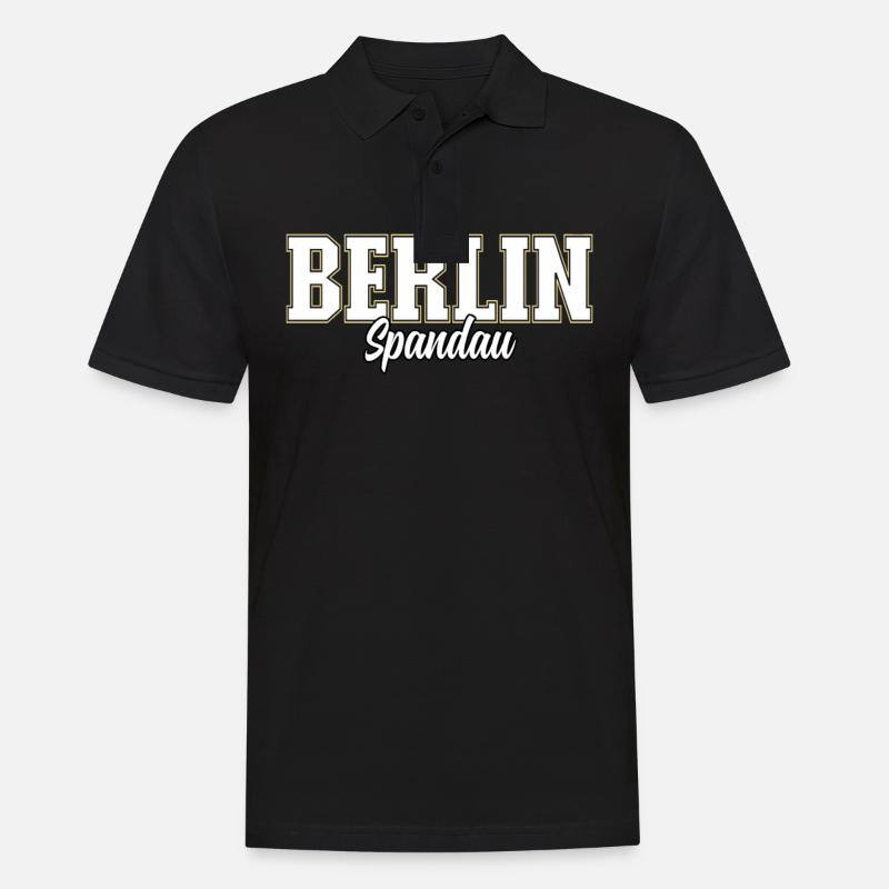 Berlin Spandau - Männer Poloshirt - Schwarz