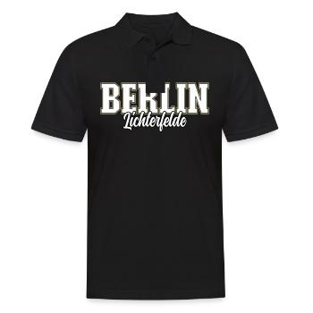 Berlin Lichterfelde - Männer Poloshirt - Schwarz - Vorne - Kai (181cm)