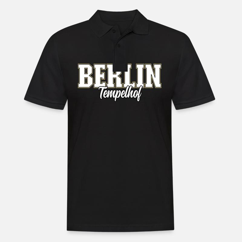 Berlin Tempelhof - Männer Poloshirt - Schwarz