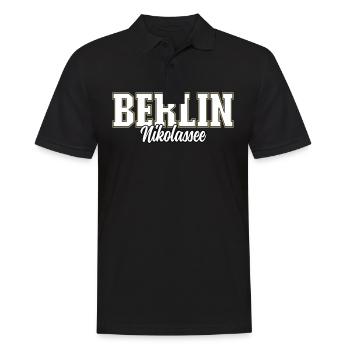 Berlin Nikolassee - Männer Poloshirt - Schwarz - Vorne - Kai (181cm)