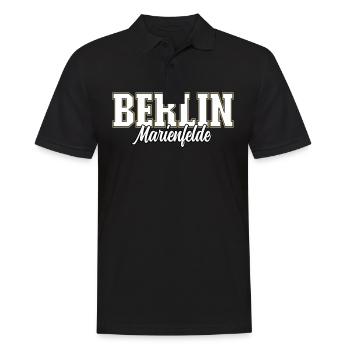 Berlin Marienfelde - Männer Poloshirt - Schwarz - Vorne - Kai (181cm)