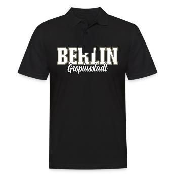 Berlin Gropiusstadt - Männer Poloshirt - Schwarz - Vorne - Kai (181cm)