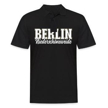 Berlin Niederschöneweide - Männer Poloshirt - Schwarz - Vorne - Kai (181cm)