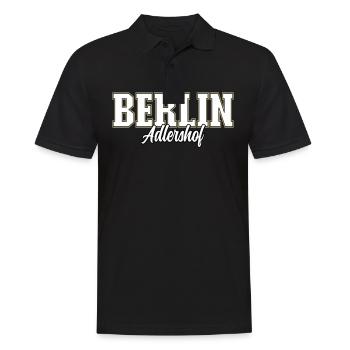 Berlin Adlershof - Männer Poloshirt - Schwarz - Vorne - Kai (181cm)