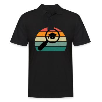 studieren student studium abschluss bachelor uni - Männer Poloshirt - Schwarz - Vorne - Kai (181cm)