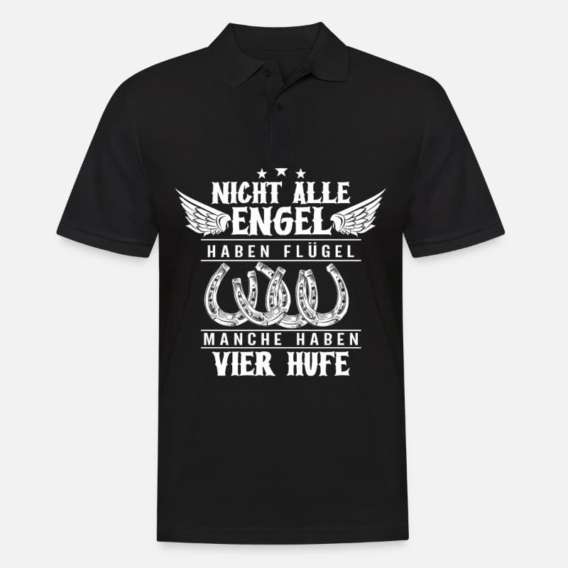 Pferde - Männer Poloshirt - Schwarz