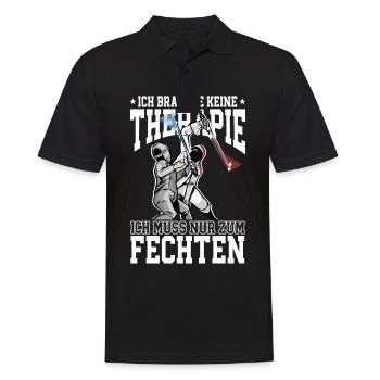 Fechten - Männer Poloshirt - Schwarz - Vorne - Kai (181cm)