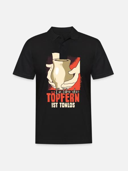 Töpfern - Männer Poloshirt - Schwarz