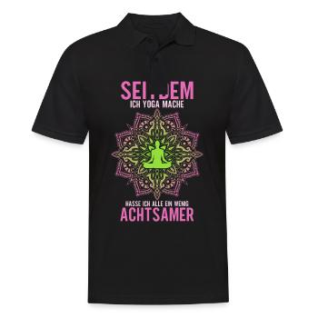 Seitdem Ich Yoga Mache - Männer Poloshirt - Schwarz - Vorne - Kai (181cm)