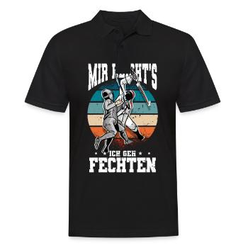 Fechten - Männer Poloshirt - Schwarz - Vorne - Kai (181cm)