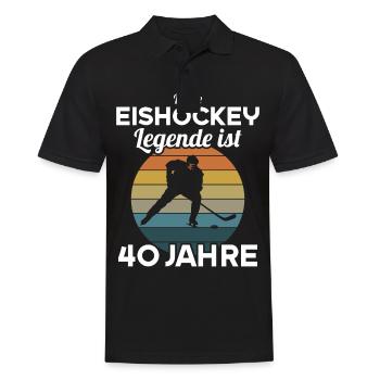 Diese Eishockey Legende ist 40 Jahre 40 Geburtstag - Männer Poloshirt - Schwarz - Vorne - Kai (181cm)