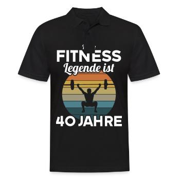 Diese Fitness Legende ist 40 Jahre 40 Geburtstag - Männer Poloshirt - Schwarz - Vorne - Kai (181cm)