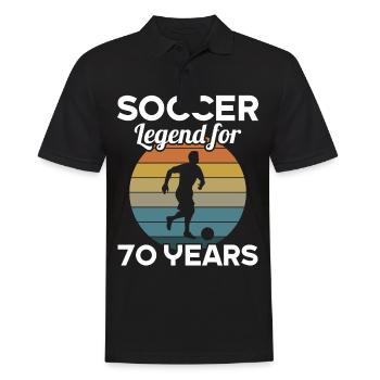 This football legend is 70 years 70 birthday - Men's Polo Shirt - black - Front - Kai (181cm)