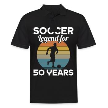 This football legend is 50 years 50 birthday - Men's Polo Shirt - black - Front - Kai (181cm)