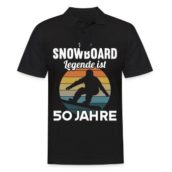 Diese Snowboard Legende ist 50 Jahre 50 Geburtstag - Männer Poloshirt - Schwarz - Vorne - Kai (181cm)