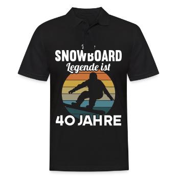 Diese Snowboard Legende ist 40 Jahre 40 Geburtstag - Männer Poloshirt - Schwarz - Vorne - Kai (181cm)