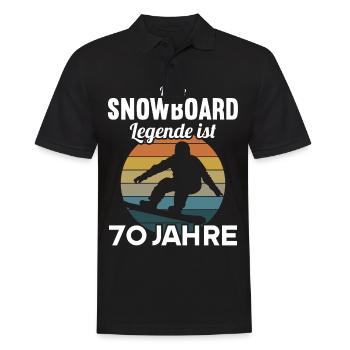 Diese Snowboard Legende ist 70 Jahre 70 Geburtstag - Männer Poloshirt - Schwarz - Vorne - Kai (181cm)