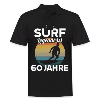 Diese Surf Legende ist 60 Jahre 60 Geburtstag - Männer Poloshirt - Schwarz - Vorne - Kai (181cm)