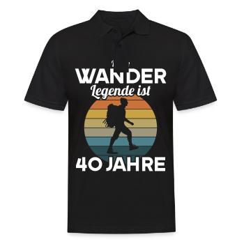 Diese Wander Legende ist 40 Jahre 40 Geburtstag - Männer Poloshirt - Schwarz - Vorne - Kai (181cm)