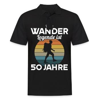 Diese Wander Legende ist 50 Jahre 50 Geburtstag - Männer Poloshirt - Schwarz - Vorne - Kai (181cm)
