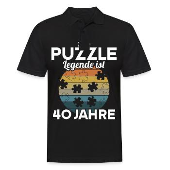 Diese Puzzle Legende ist 40 Jahre 40 Geburtstag - Männer Poloshirt - Schwarz - Vorne - Kai (181cm)