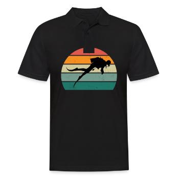 plongeur plongeur plongée plongée oxygène plongée - Polo Homme - noir - Devant - Kai (181cm)